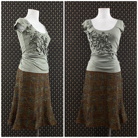 2005 Anthro “Hickory Tweed Skirt” by C.C. Outlaw - Picture 11 of 16